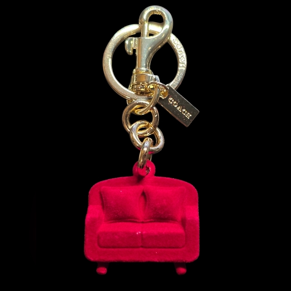 Letter "C" Red Sofa Keychain | Keyfob | Bag Charm